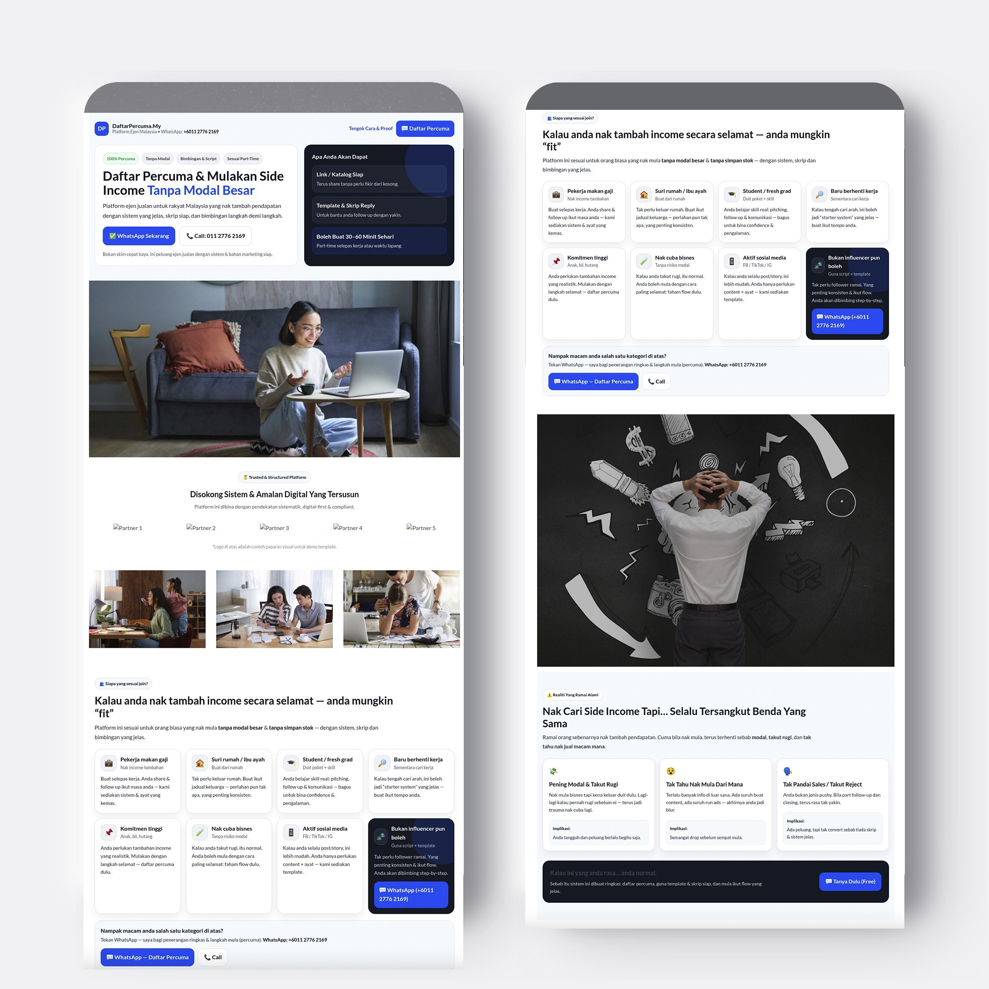 Multi Agent Website Mobile Mockup