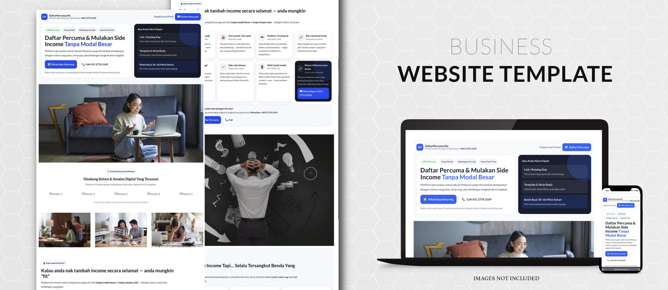 Mockup Landing Page (Replace this image)